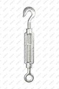 Талреп крюк-кольцо TOR М12 DIN1480 (открытого типа) (Q)